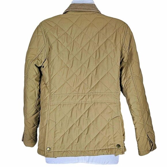 Lauren Ralph Lauren Womens Tan Quilted Corduroy Full Zip Jacket Size PS - Picture 2 of 11
